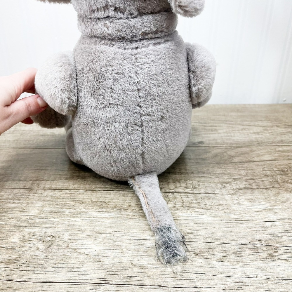 Steiff Elephant Plush Grey Mohair Collectors Button in Ear Made in Germany - Picture 13 of 16